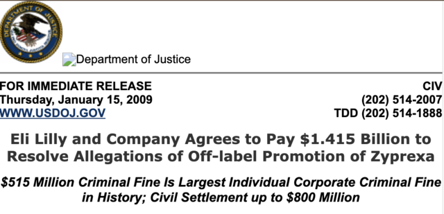 Do Drug Companies See Criminal Fines as Just a Cost of Doing Business?