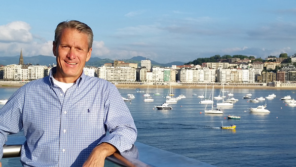 Scott Oliver in San Sebastian, Northern Spain.