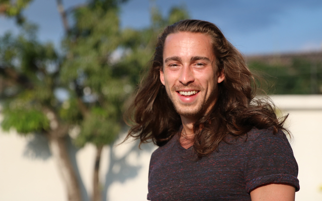 My son Ian visiting me in Costa Rica